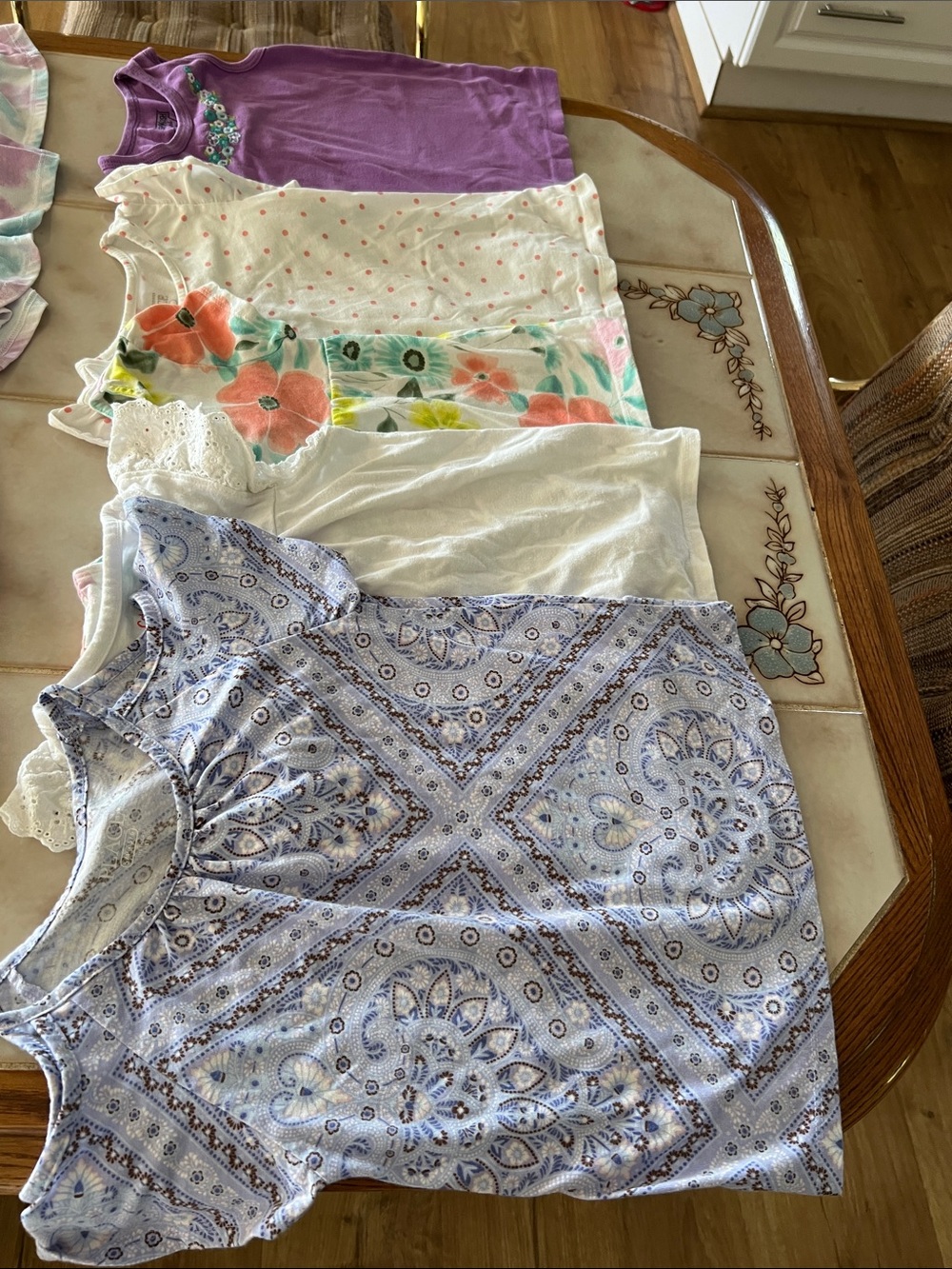 Place girls Tank Top Bundle — Purple, White, Floral, Light Blue Paisley